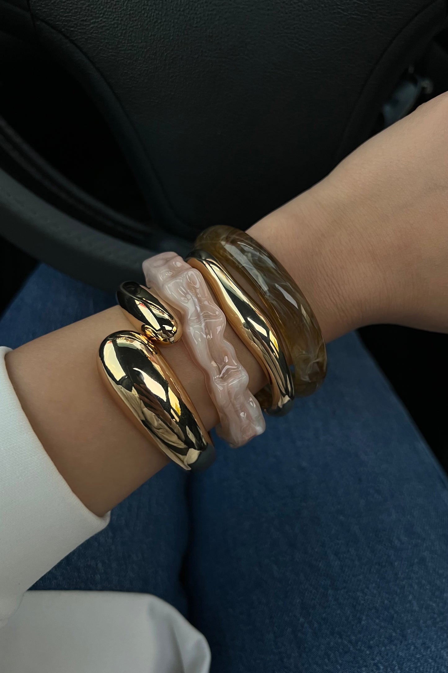 Smokey amber bangle
