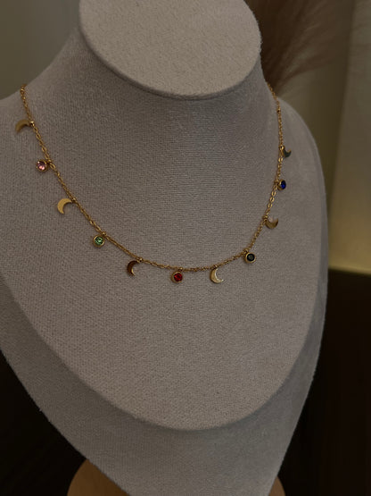 Moon chain necklace