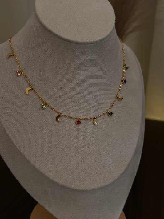 Moon chain necklace