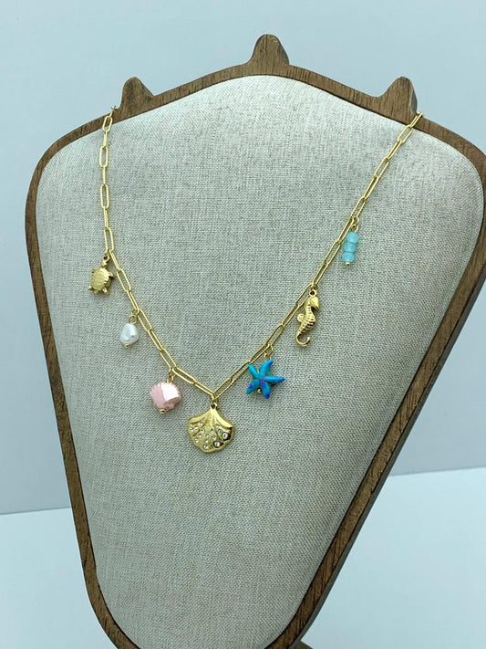 wide chain sea treasure necklace #4