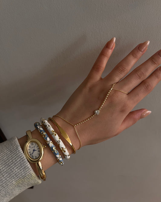 mini heart hand chain