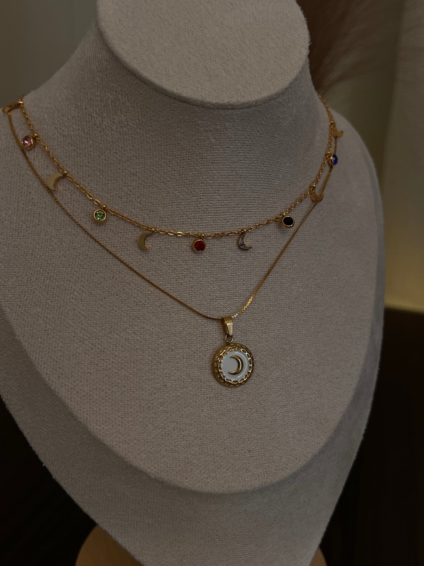 Moon chain necklace