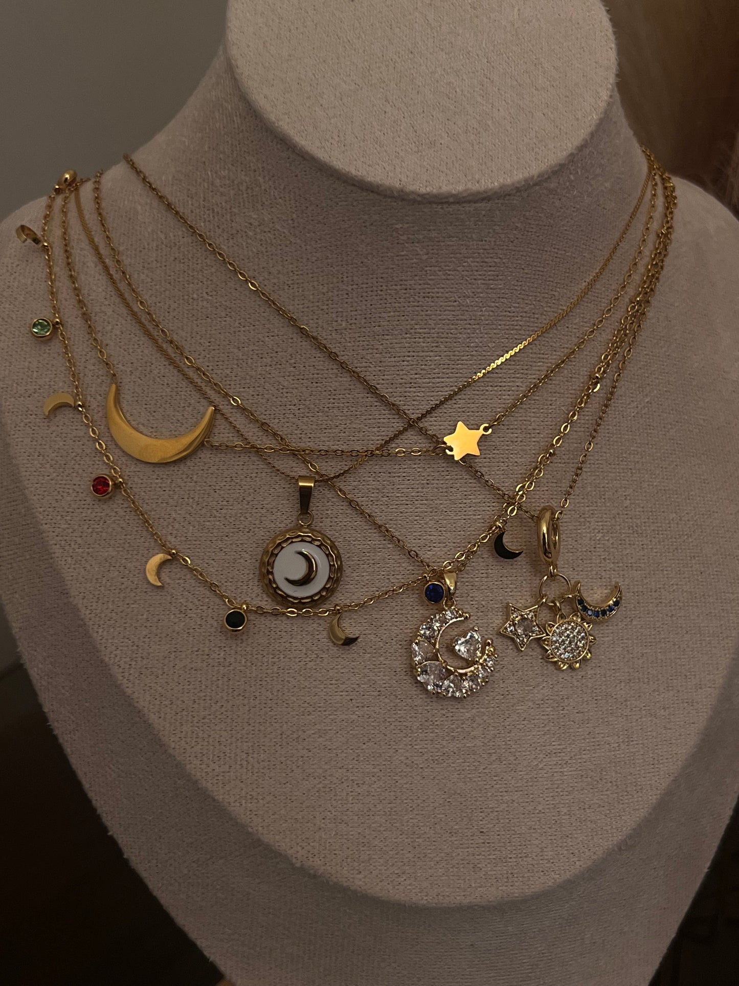 essential moon star necklace