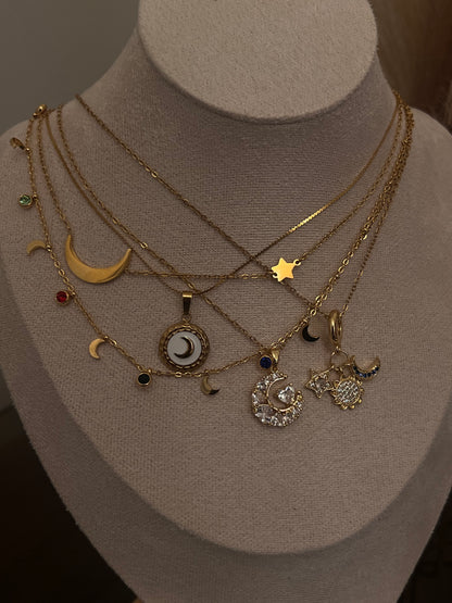 essential moon star necklace