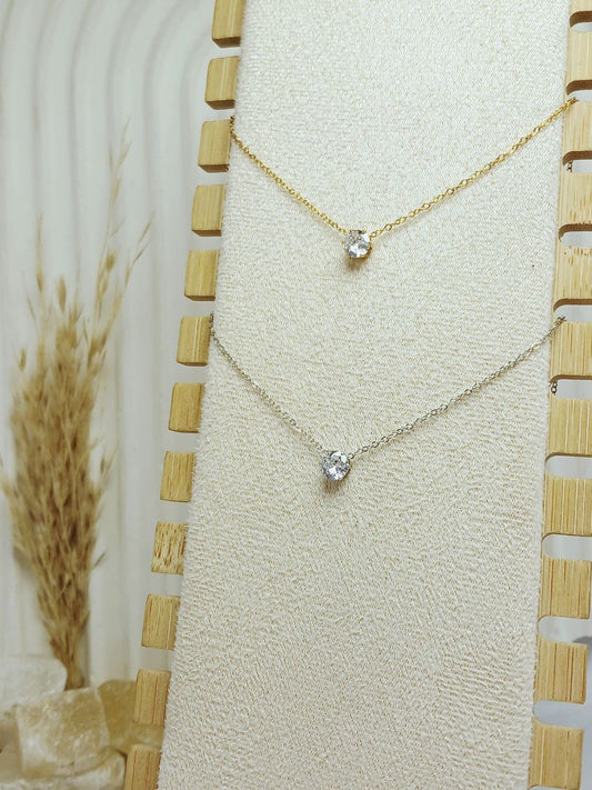 simple stone necklace