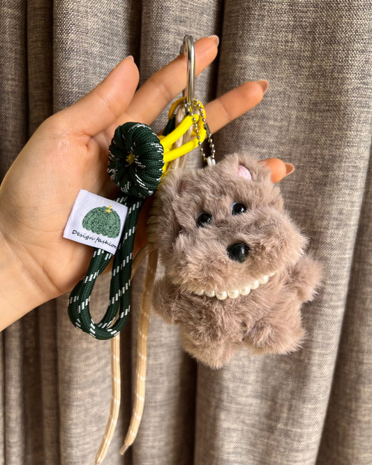 fluffy doggo key chain