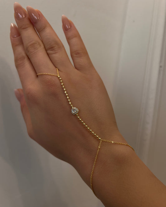 mini heart hand chain