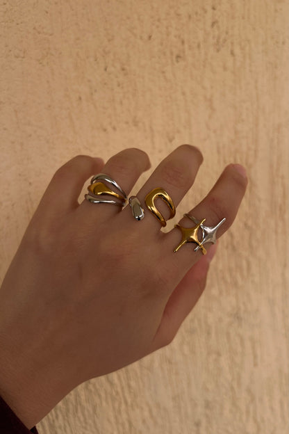 Star Ring (Two Toned Adjustable Ring)