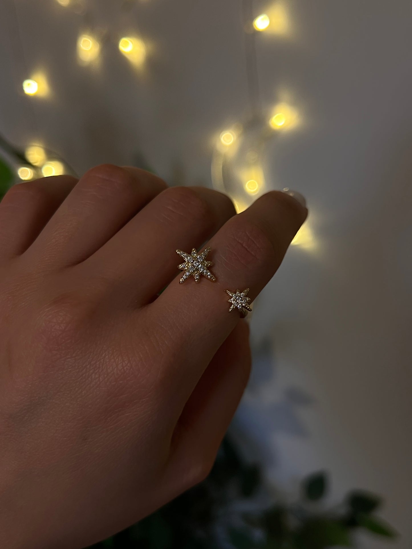 Two-Star Sparkle Ring