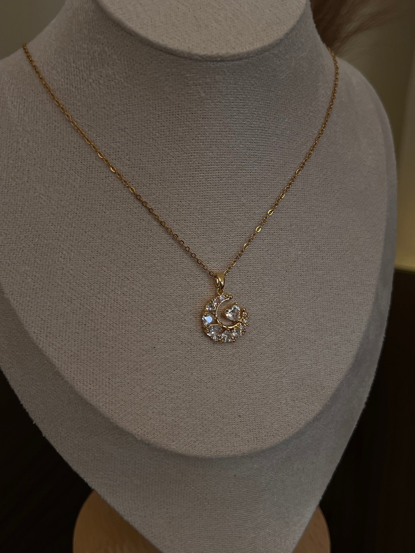 sparkling moon necklace