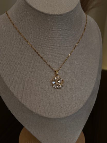sparkling moon necklace