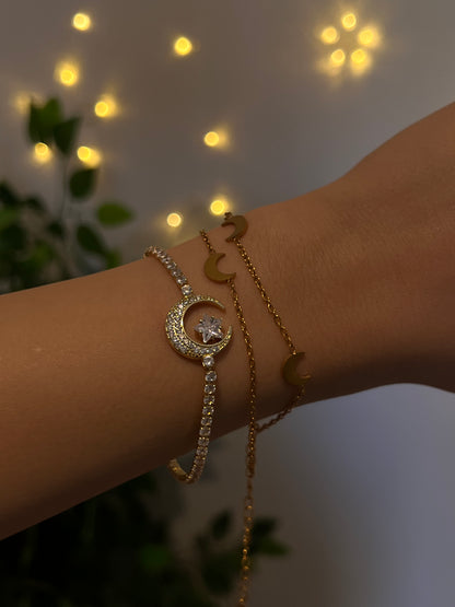 2 in 1 moon bracelet