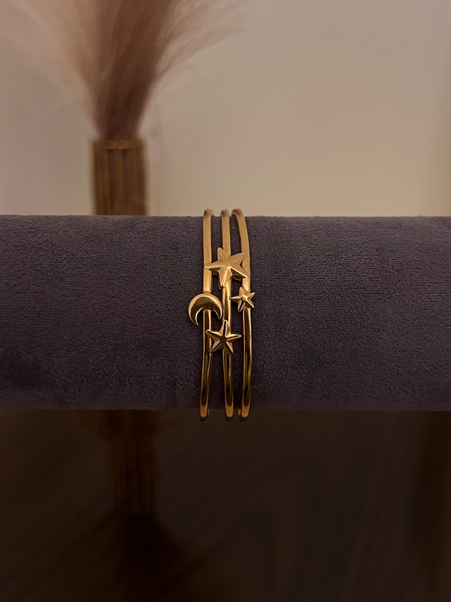 layered moon star bangle