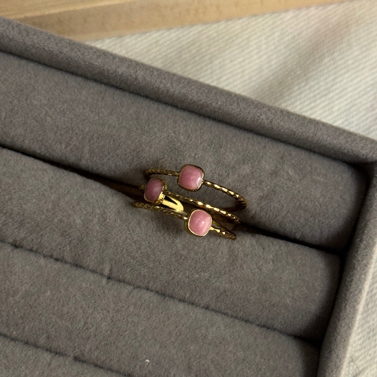 Pink Stones Ring