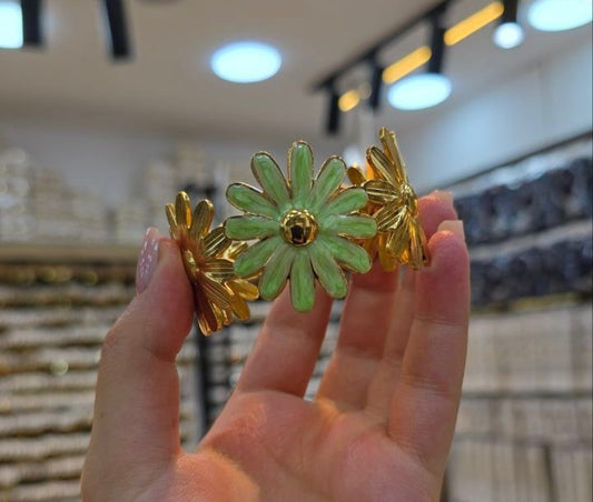 giant green flower bangle